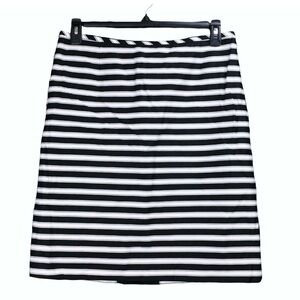 Tahari Black and White Striped Skirt